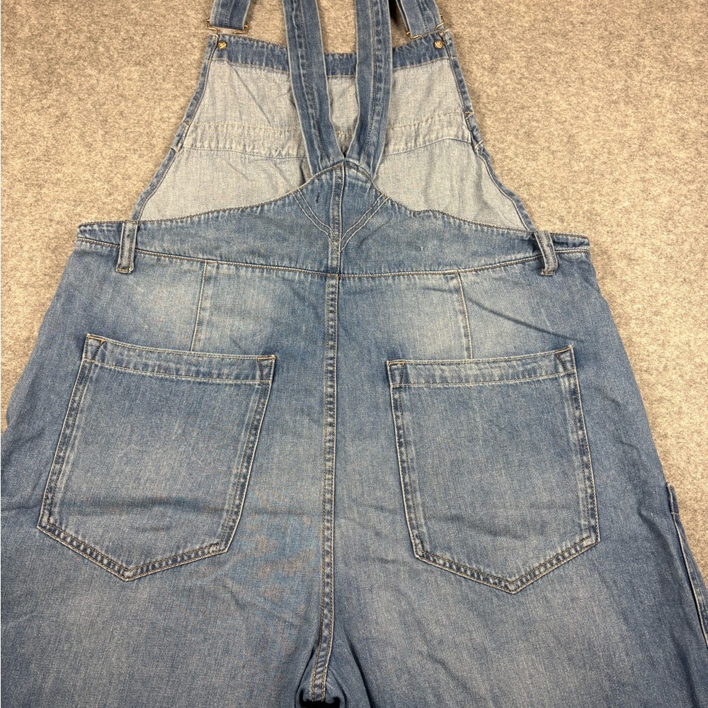 Free People Light Blue Relaxed Denim Overalls - Picture 7 of 10